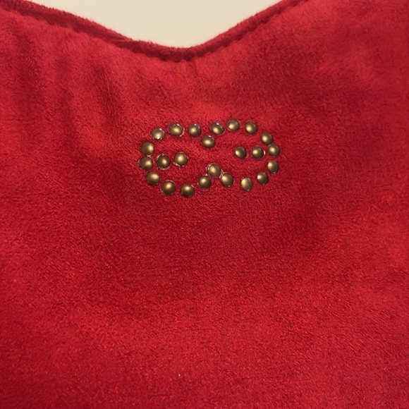 ESCADA Red Velvet Sweetheart Shoulder Bag - Picture 4 of 17